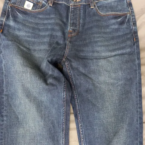 PRETTY GREEN MENS SLIM FIT JEANS IN BLUE SIZE 34/32
