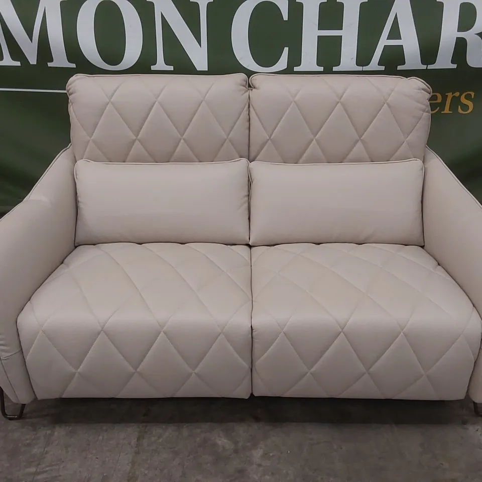 QUALITY DESIGNER ITALIAN MADE AXELLE 2 SEATER LEATHER SOFA