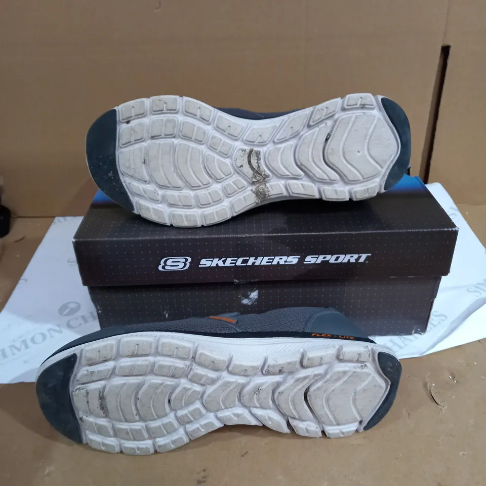 SKETCHERS SPORT CHARCOAL SLIP ON TRAINER UK SIZE 8