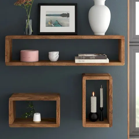BOXED HAYES 3 PIECE FLOATING SHELF SET (1 BOX)