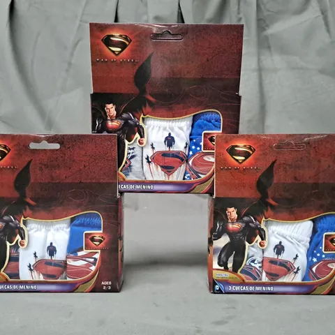 BOX OF APPROXIMATELY 25 ASSORTED UNBRANDED MAN OF STEEL KID'S UNDERWEAR - COLLECTION ONLY