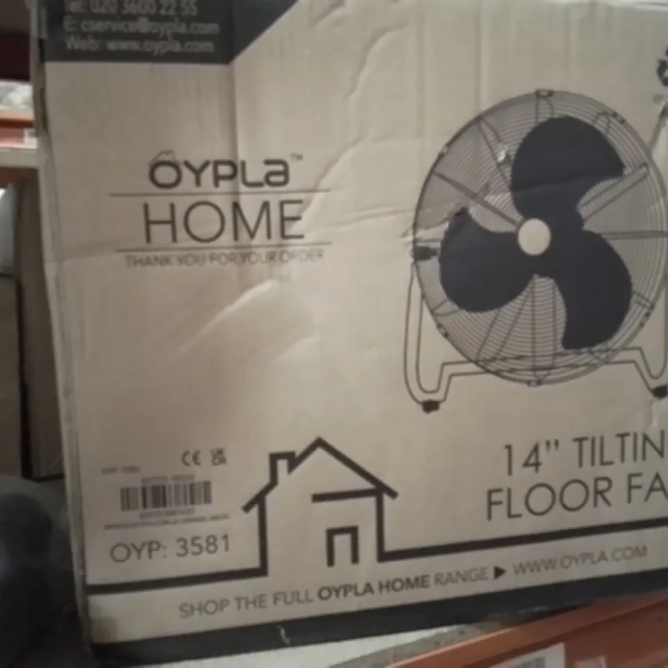 BOXED OYPLA 14" TILTING FAN