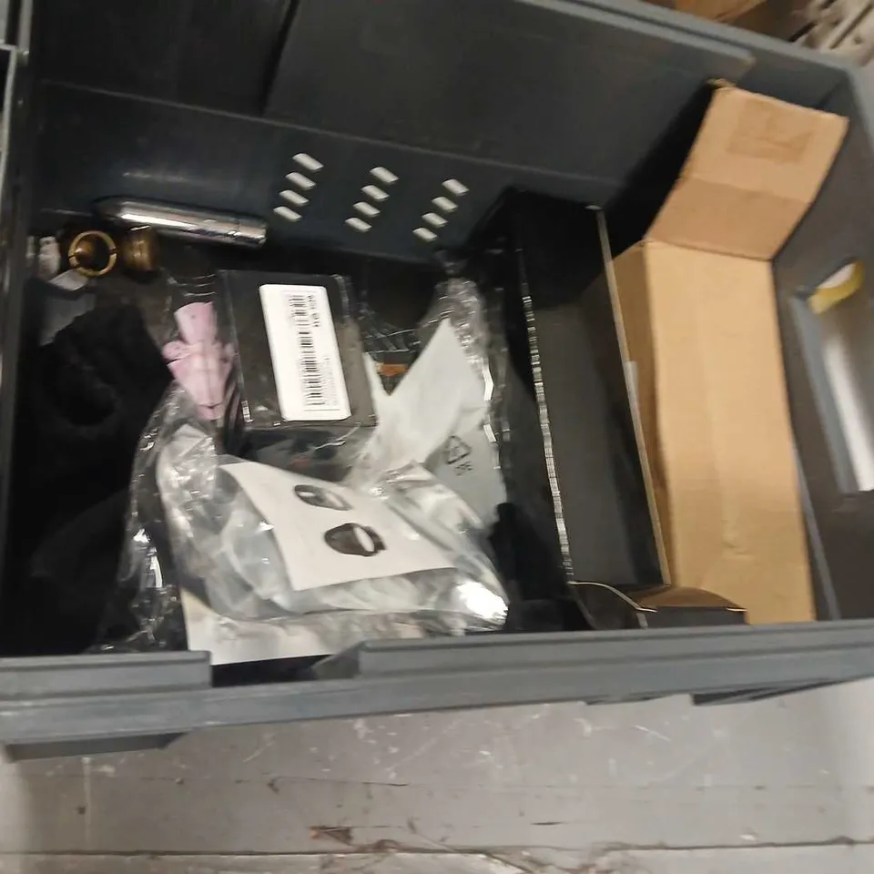 TOTE OF ASSORTED X RATED TOYS AND ACCESSORIES