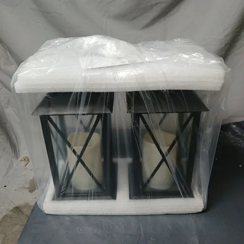 SET OF 2 LANTERN LIGHTS BOXED