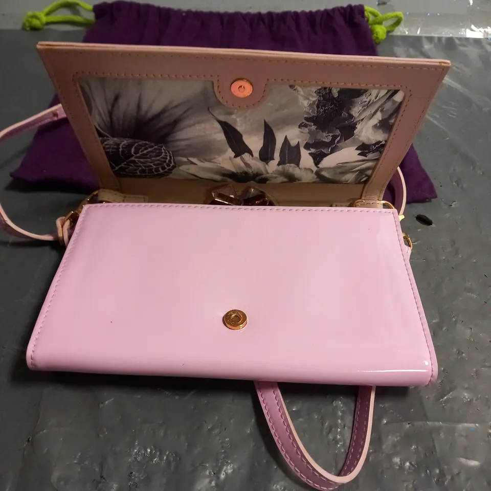 TED BAKER PURSE PINK PATENT BAG