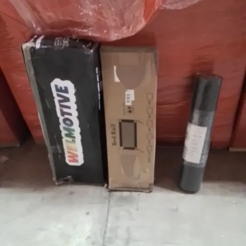 PALLET OF ASSORTED HOUSEHOLD GOODS AND PRODUCTS TO INCLUDE;CHAIR MAT,BED RAIL,KIDS SCOOTER