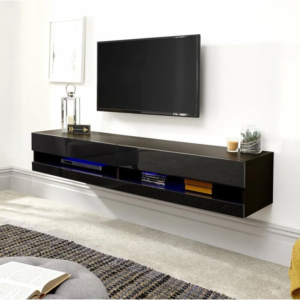 BOXED ALTON FLOATING TV STAND WHITE