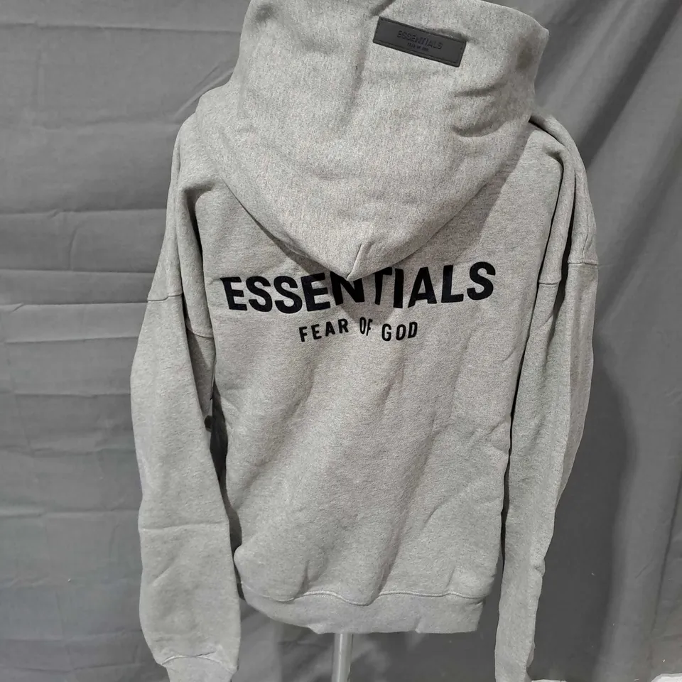 ESSENTIALS LIGHT GREY HOODIE - SMALL