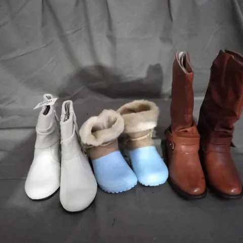 APPROXIMATELY 10 PAIRS OF ASSORTED KIDS SHOES IN VARIOUS STYLES AND SIZES