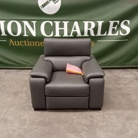 QUALITY DESIGNER ITALIAN MADE VENTO ELECTRIC RECLINER LEATHER ARMCHAIR