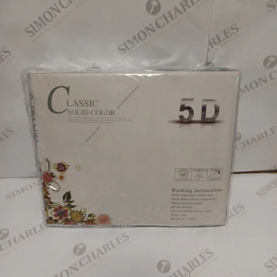 LUALITY BOUTIQUE 5D CLASSIC COLOUR BEDDING SET - DOUBLE 