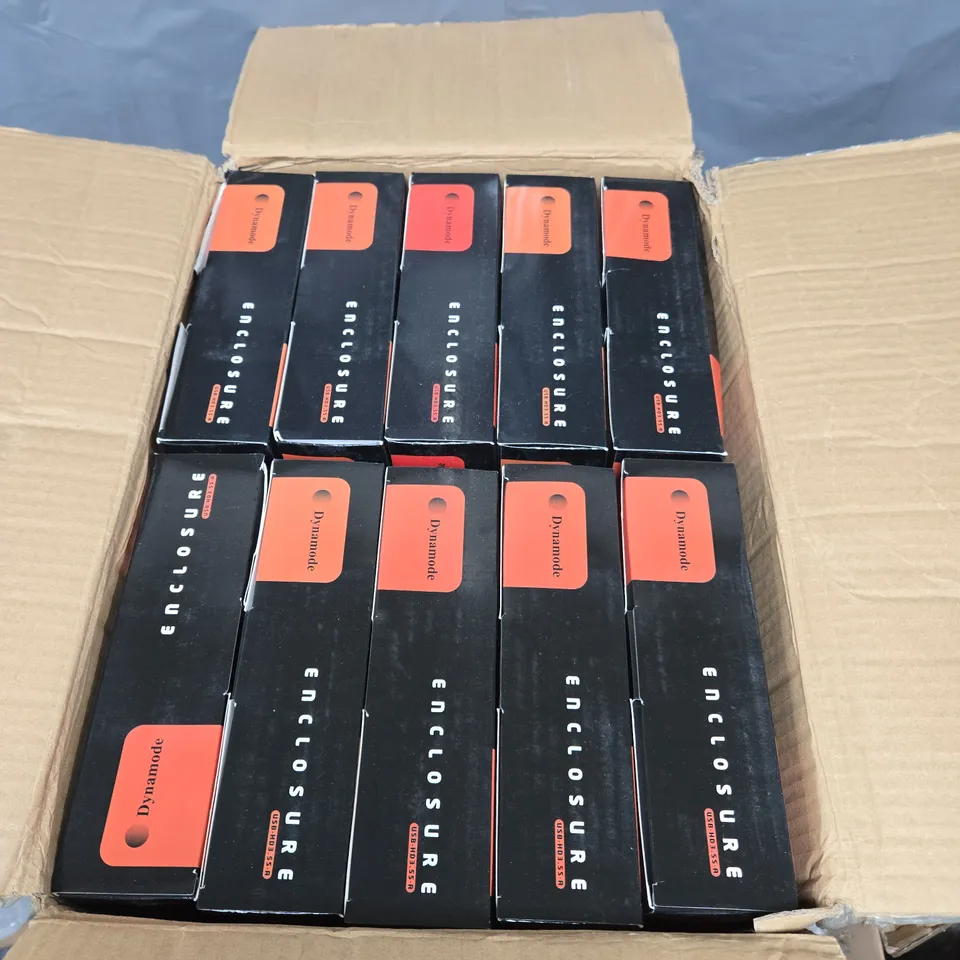 APPROXIMATELY 15 BOXED DYNAMODE 3.5" EXTERNAL SATA HARD DISK ENCLOSURES 