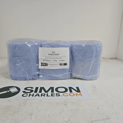 PHOENIX BLUE CENTRE FEED ROLLS KITCHEN TOWELS UNBOXED 6 PACK