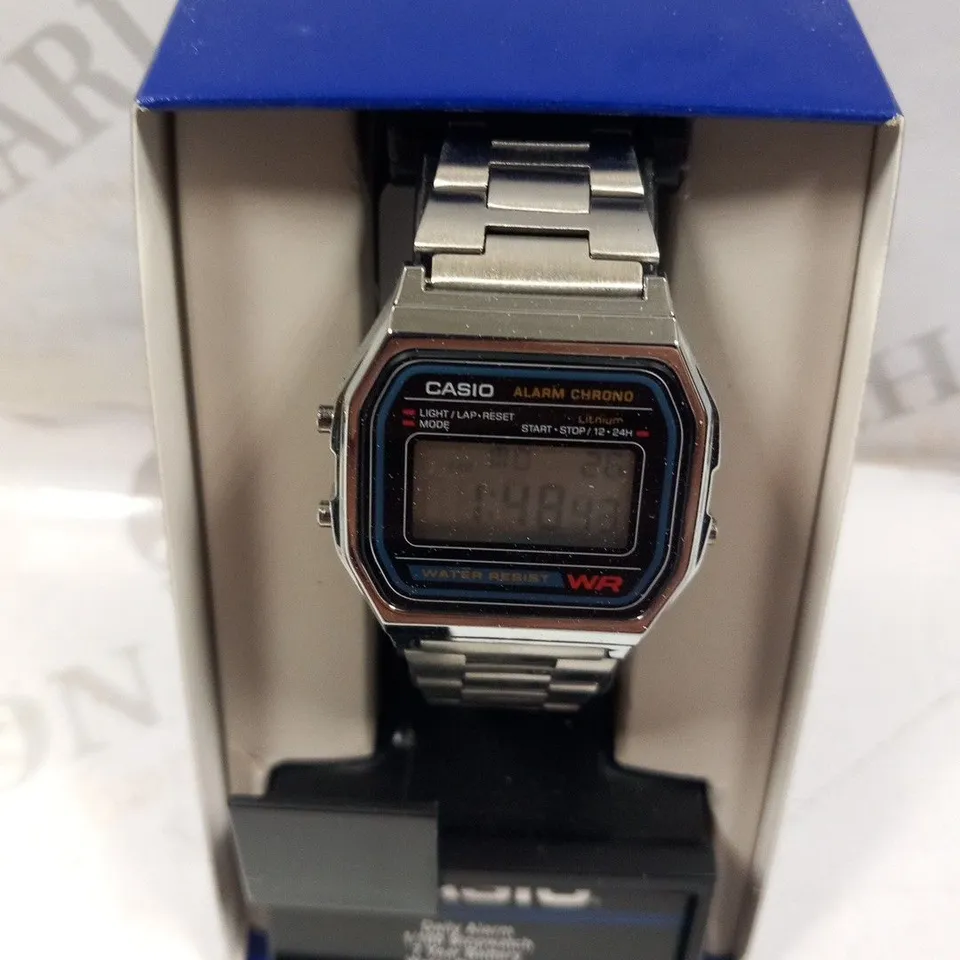 BOXED CASIO A158WA-1CR WRIST WATCH