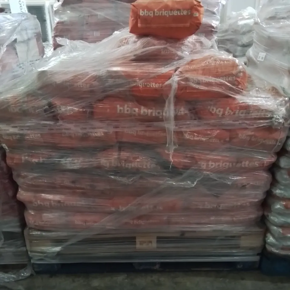 PALLET TO CONTAIN APPROX 50 X 5KG BAGS OF BBQ TIME BARBECUE CHARCOAL BRIQUETTES 