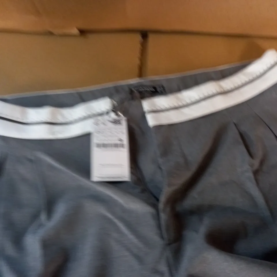 STRADIVARIUS GREY WIDE LEG TROUSERS - UK 16