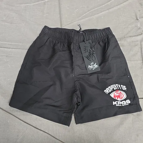 KINGS WILL DREAM BLACK LARGE BOYS' SWIM SHORTS KW30236 - LB