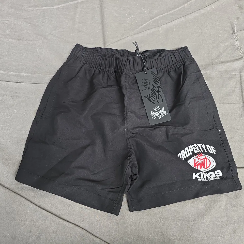 KINGS WILL DREAM BLACK LARGE BOYS' SWIM SHORTS KW30236 - LB