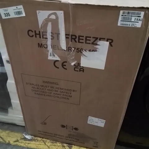 BOXED SWAN SR750140W 198L CHEST FREEZER - WHITE