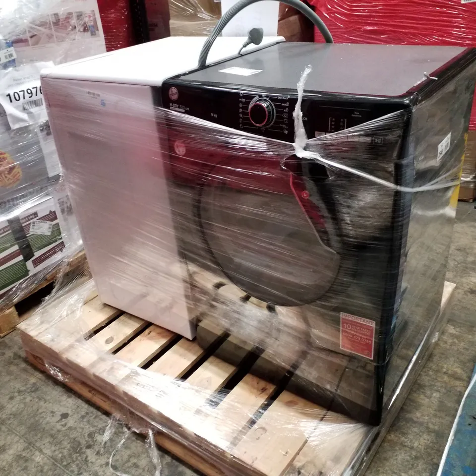 HOOVER H-WASH 300 FREESTANDING WASHING MACHINE AND HOOVER HLEV9DGB FREESTANDING VENTED TUMBLE DRYER - UNPROCESSED RAW RETURNS