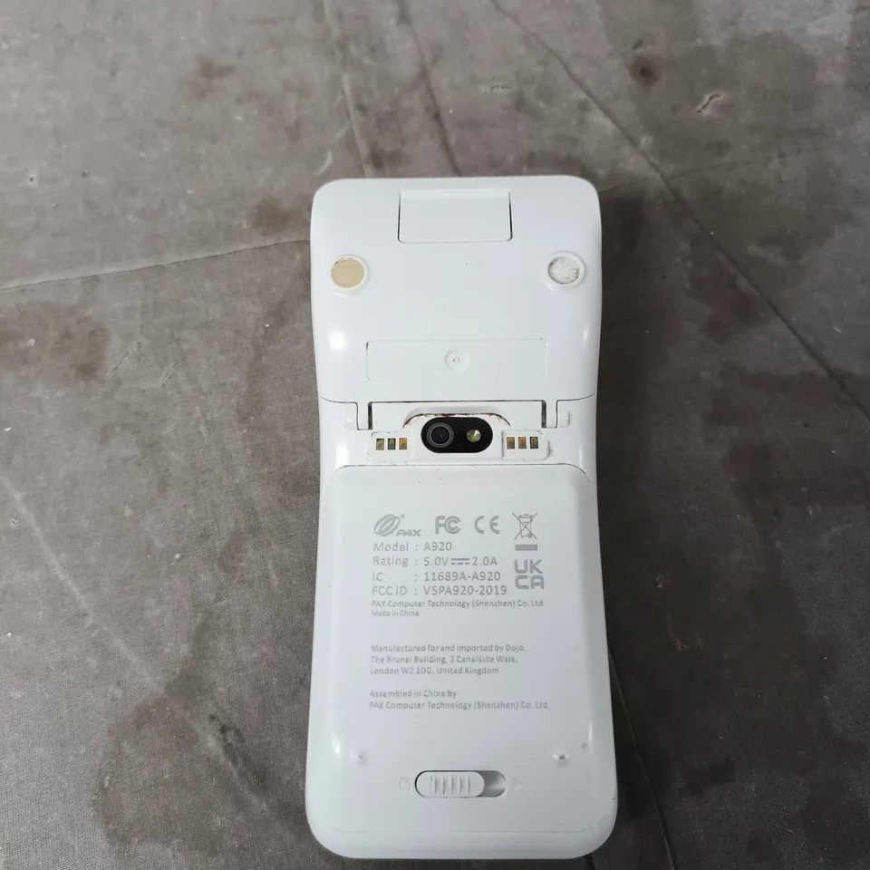DOJO A920 SMARTPHONE/PAYMENT TERMINAL– WHITE