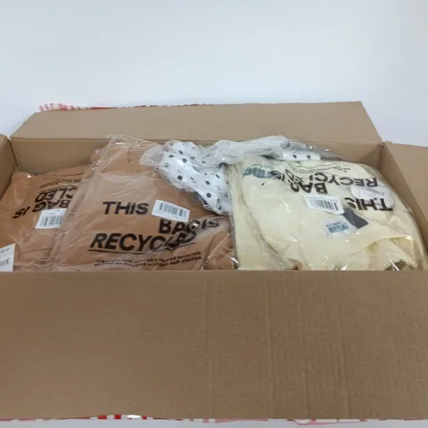 BOX OF APPROXIMATELY 20 ASSORTED CLOTHING ITEMS TO INCLUDE: PRINCE TSHIRT