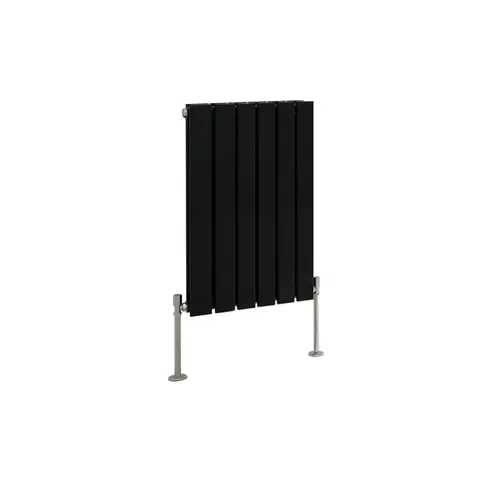 BOXED BLACK HORIZONTAL DOUBLE FLAT PANEL RADIATORS 600×408MM