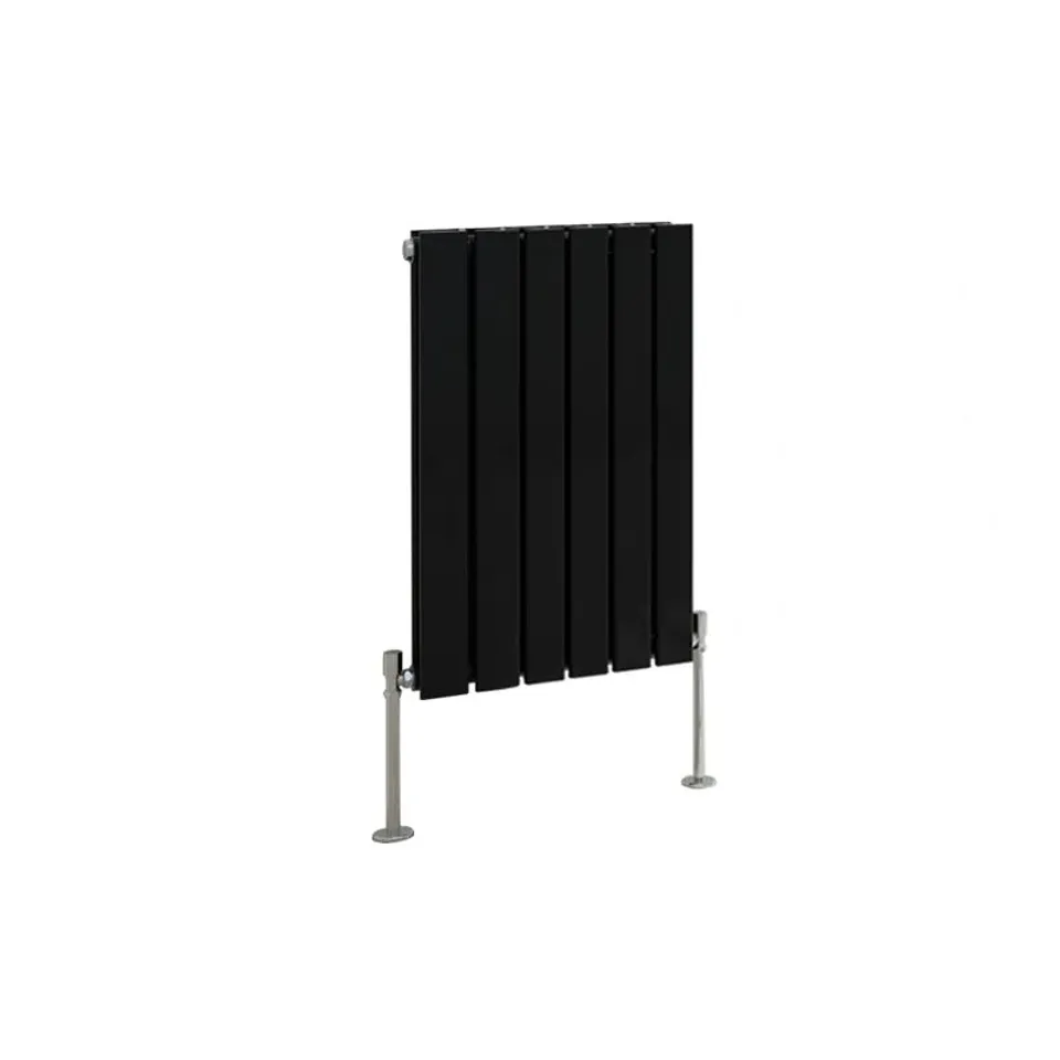 BOXED BLACK HORIZONTAL DOUBLE FLAT PANEL RADIATORS 600×408MM