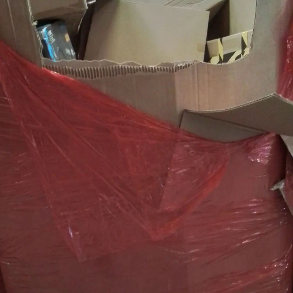 PALLET OF ASSORTED HOUSEHOLD GOODS AND PRODUCTS TO INCLUDE;LOGITECH G29,DESK,PHOTO FRAME