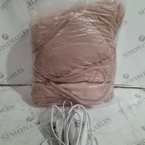 BOXED COZEE HOME VELVETSOFT HEATED THROW IN PINK