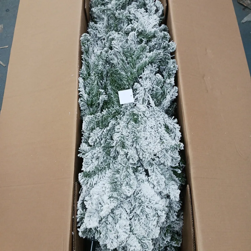 BOXED 8FT FLOCKED EMPEROR CHRISTMAS TREE - COLLECTION ONLY RRP £199.99