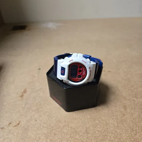 G-SHOCK DIGITAL WATCH – WHITE CASE, BLUE STRAP