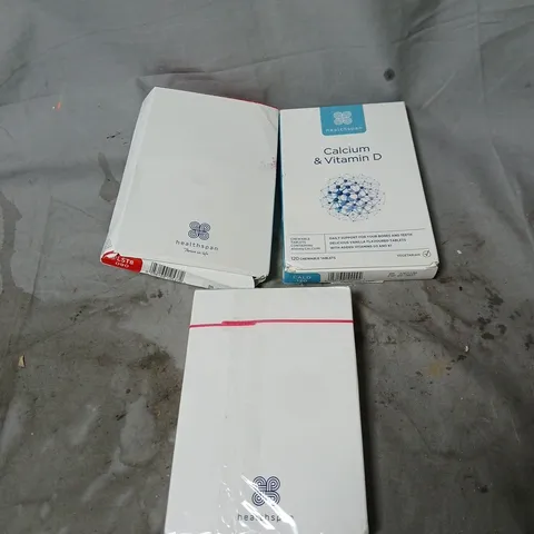 3 X HEALTHSPAN PRODUCTS: CALCIUM AND VITAMIN D, HAIR AND NAIL STRENGTHENER, PLANT STEROLS