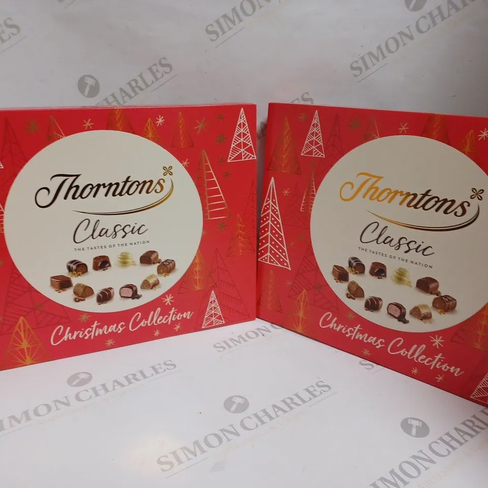 2 X THORNTON'S CLASSICS CHRISTMAS COLLECTION CHOCOLATE SELECTION BOXES