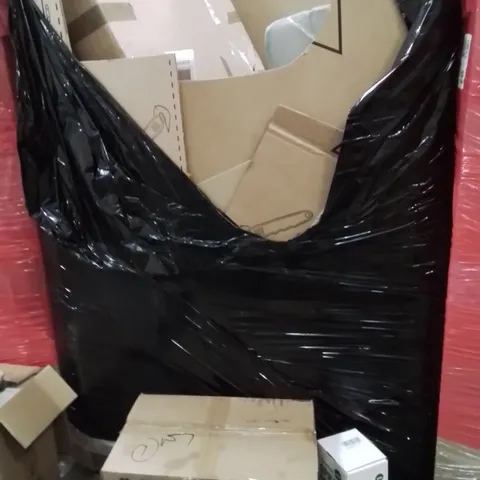 PALLET OF ASSORTED HOUSEHOLD GOODS AND PRODUCTS TO INCLUDE;CEILING FAN WITH LIGHT,ELECTRIC FRYER,SPRAY MOP