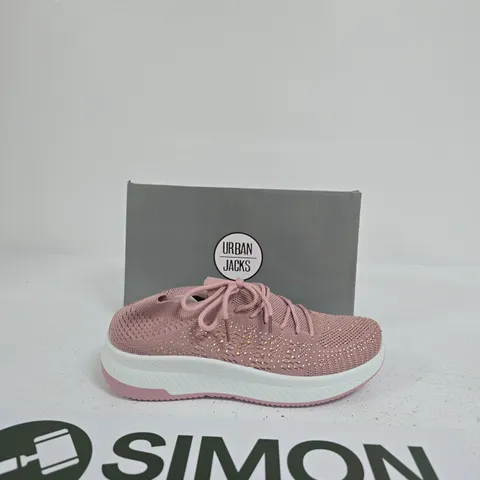 URBAN JACKS WOMEN'S KNIT RUNNING SHOES - PINK SIZE 7