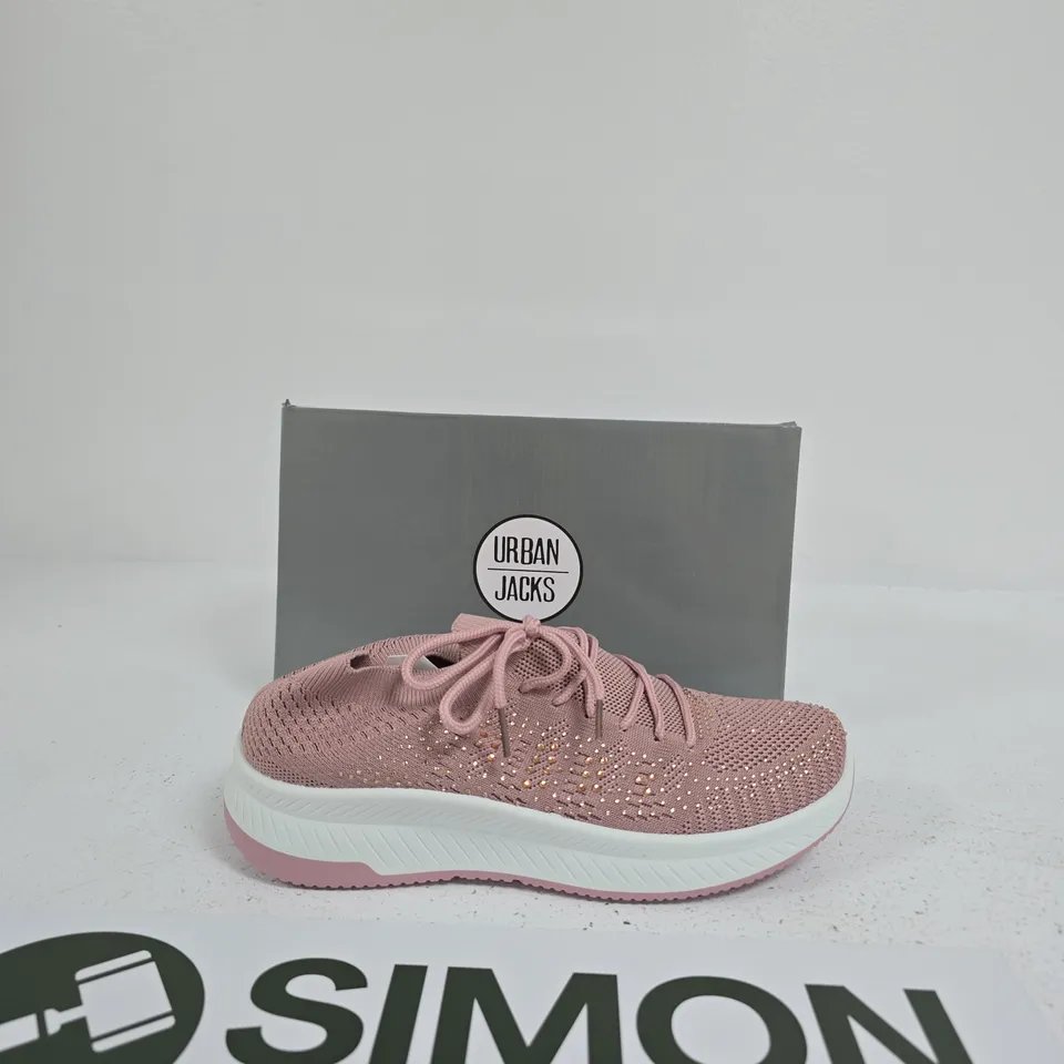 URBAN JACKS WOMEN'S KNIT RUNNING SHOES - PINK SIZE 7