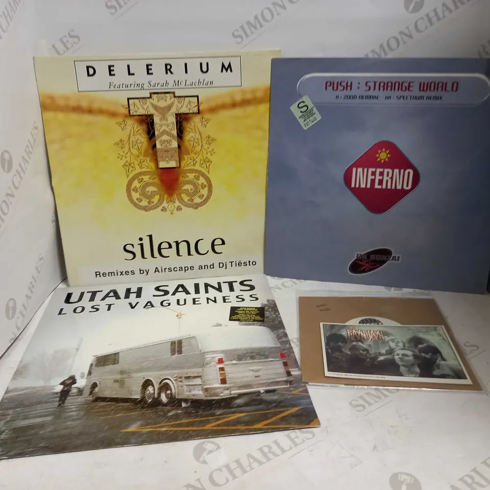 LOT OF APPROXIMATELY 12 ASSORTED VINYLS, TO INCLUDE NOW DANCE, FLASH GORDON, UNDER THE BRIDGE, ETC