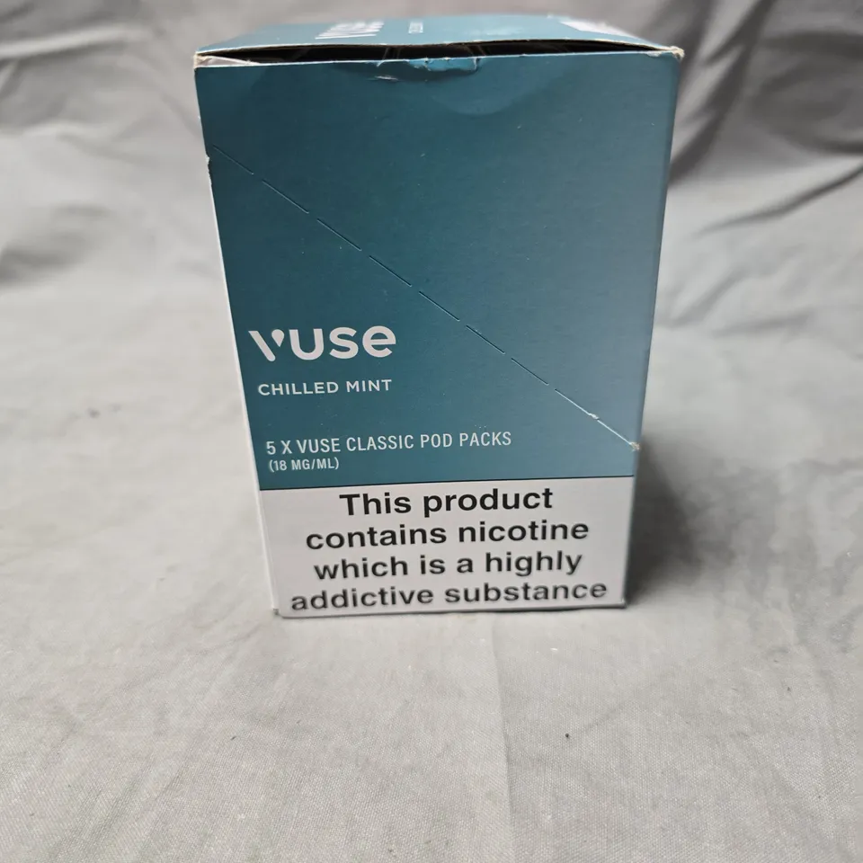 VUSE CLASSIC POD PACKS – CHILLED MINT, 5 X PACKS (18 MG/ML NICOTINE)