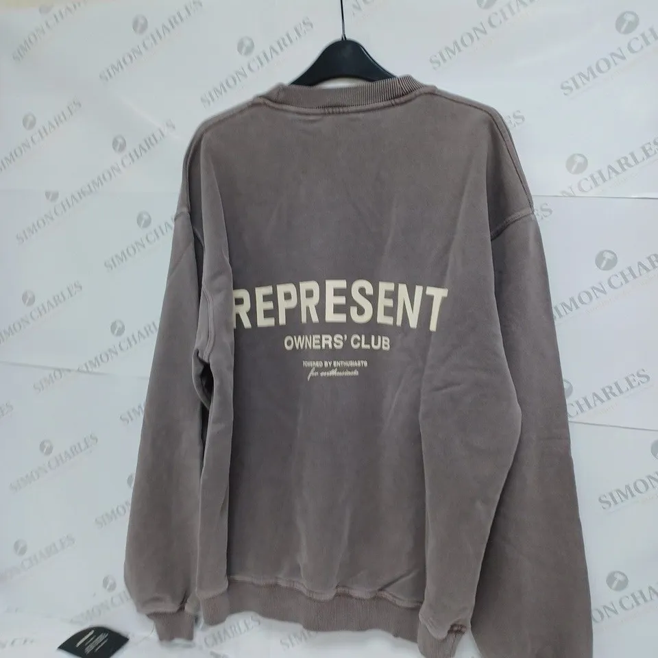 REPRESENT OWNERS CLUB SWEATER - FOG MEDIUM