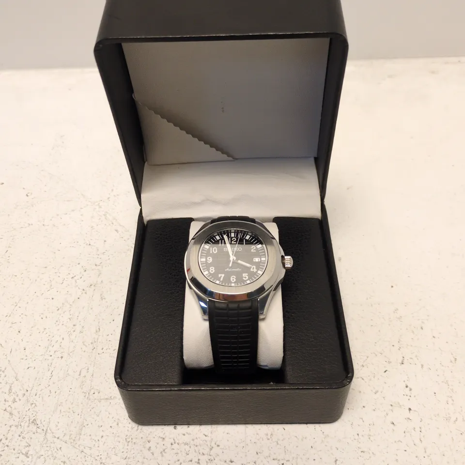 SEIKO AUTOMATIC WRISTWATCH – BLACK RUBBER STRAP