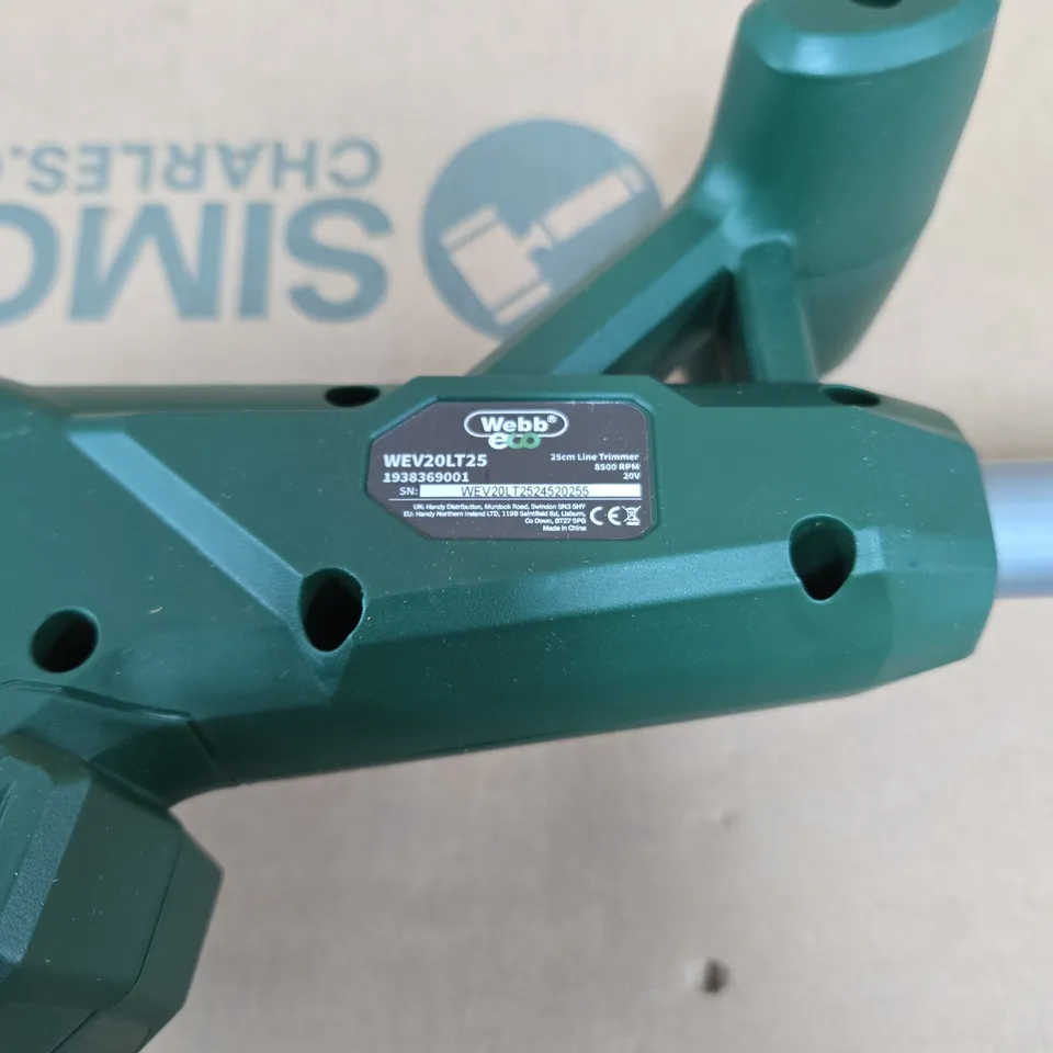 WEBB WEV20LT25 20V LINE TRIMMER – 25 CM UNBOXED