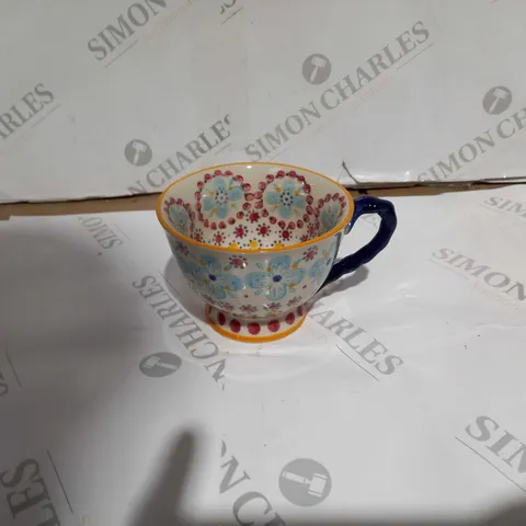 DECORATIVE CERAMIC MUG BY ANTHROPOLOGIE 