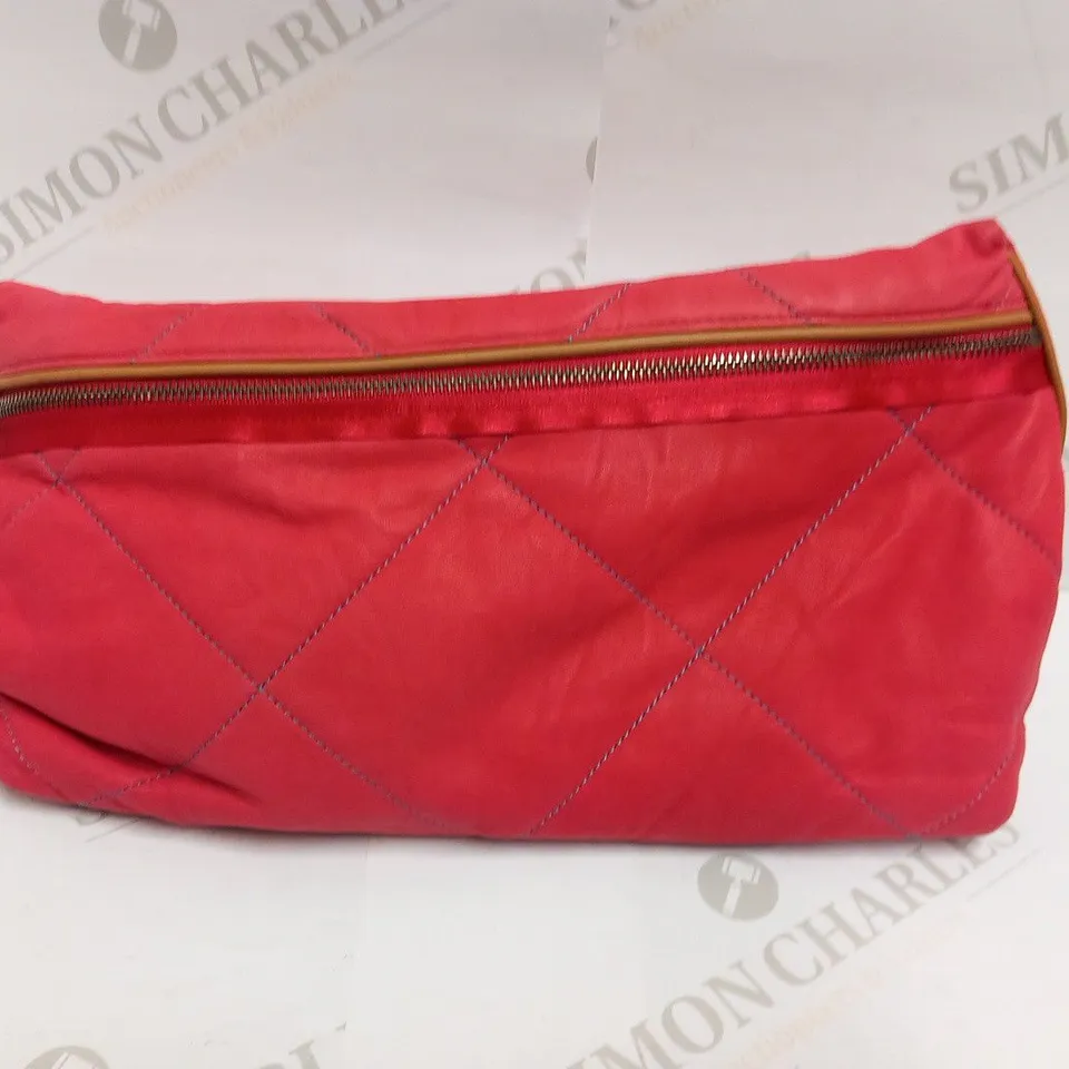 LANVIN PARIS AMALIA POPPY RED SMALL CLUTCH BAG