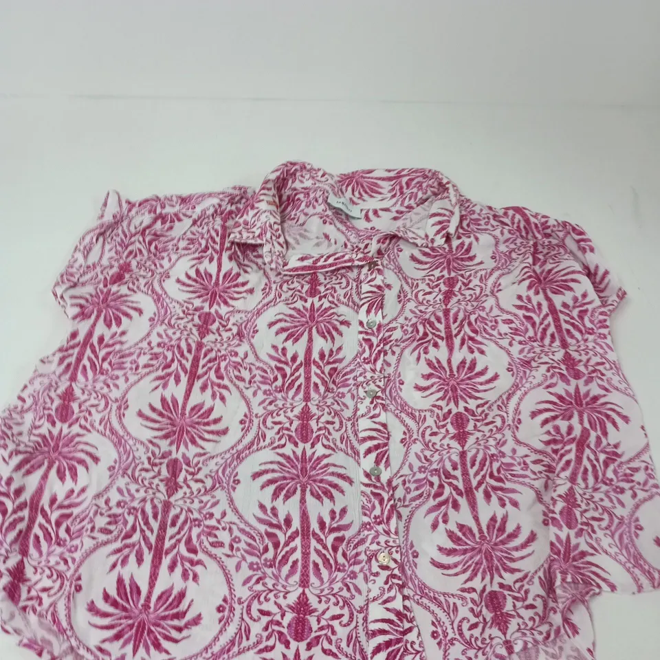 TOGETHER WOMEN'S SHIRT – PINK PALM PATTERN, UK 10