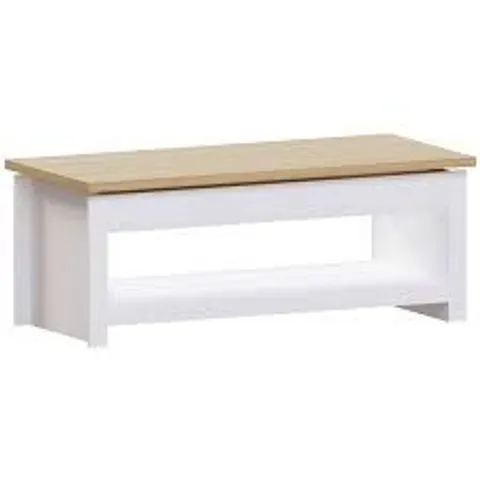 BOXED VIDA DESIGNS ARLINGTON COFFEE TABLE SLIDING TOP WITH STORAGE 1 SHELF MDF LIVING ROOM