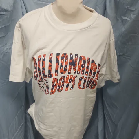 BILLIONAIRE BOYS CLUB WHITE T-SHIRT – SIZE UK SMALL 