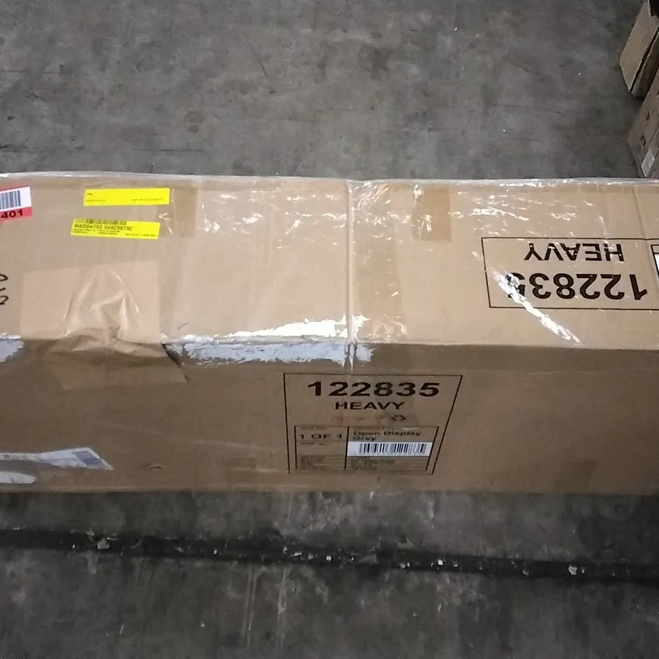 BOXED SERENITY 160CM H X 110CM W SOLID WOOD OPEN DISPLAY UNIT GREY (1 BOX)