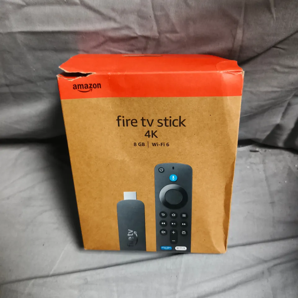 AMAZON FIRE TV STICK 4K WITH ALEXA VOICE REMOTE – BOXED