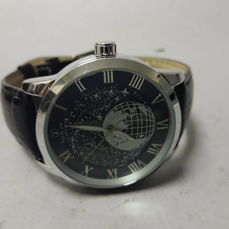 TALIS CO ASTRO AUTOMATIC WATCH WITH BLACK COLOURED WATCH FACE